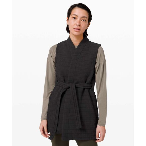 lululemon athletica Jackets & Blazers - Lululemon Serene Travels Wrap Tie Vest Black, 10